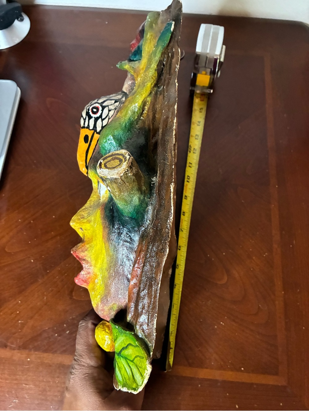 Unique Papier-mâché  Mask (Attic Find - Unknown Origin) - Picture 5 of 7